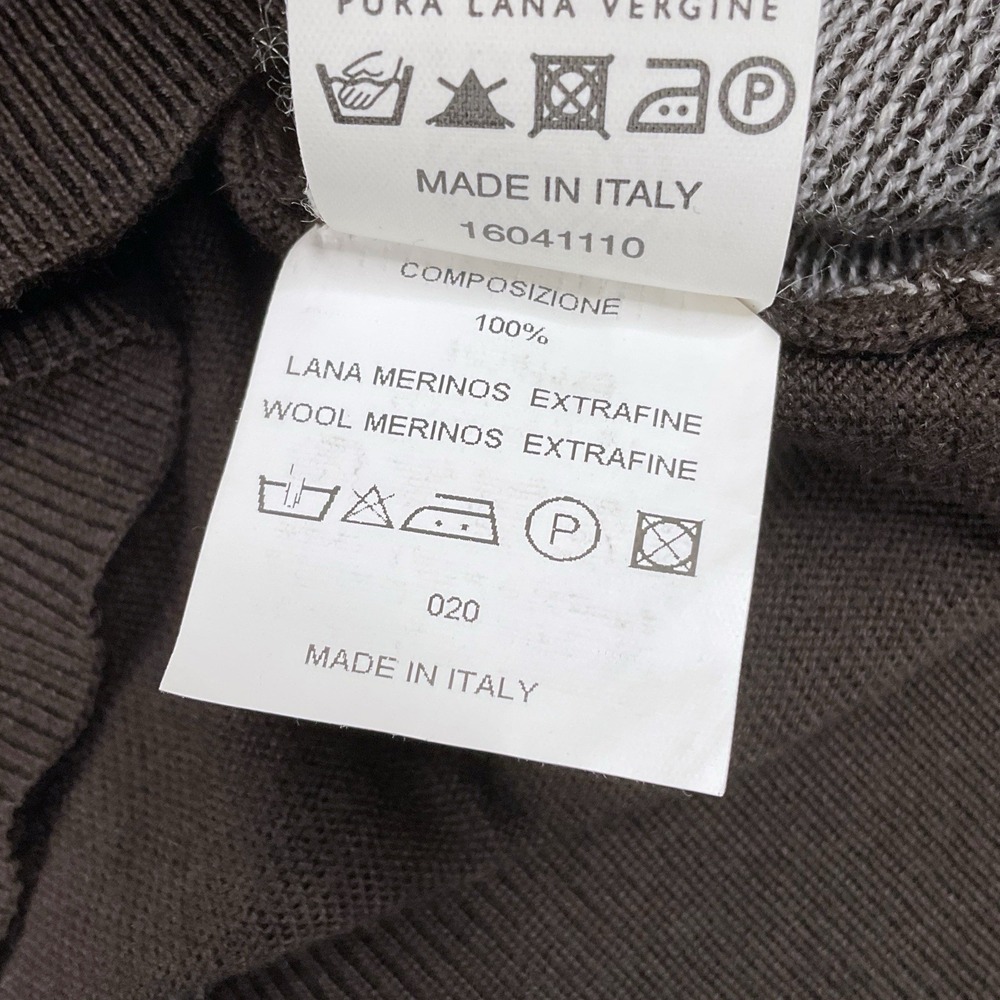 Ferrante Vest Men 54 EU (XXL US) Dark Brown Merino Wool Sweater V Neck EUC - Picture 9 of 13